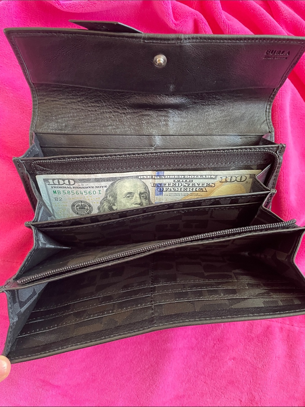Mint Auth.Furla wallet Stunning with Fancy Bow Tie - Picture 5 of 14